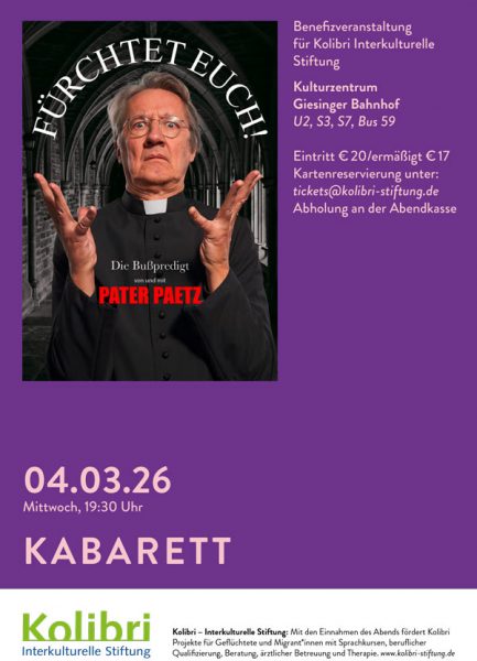 Fürchtet euch! Kabarett mit Holger Paetz