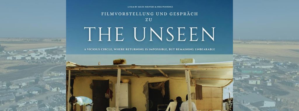 Filmvorstellun und Gespräch zu The Unseen (Film) - Flyer